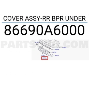 Hyundai i30 2007-2011 Arka Tampon Alt Koruyucu Kapak Oem No (866902L000)