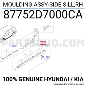hyundai kmy 2005 sonrası sağ bakalit basamak Oem No (874424F000CA)
