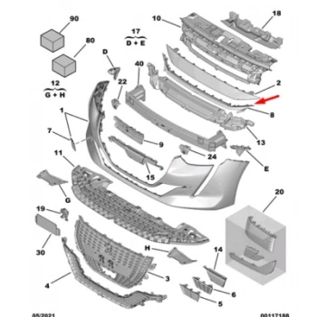 opel combo- 2024-2025  ön cam kenar plastiği sol (sılgı panelı) Oem No (98194142XT)