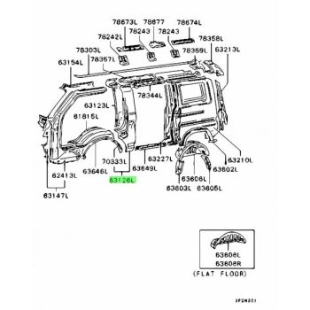 Mitsubishi L300 Mandal Sürgülü Cam Oem No (MB416320)