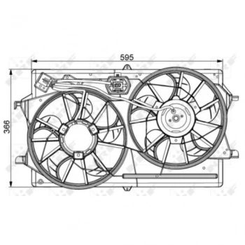 Ford Transit V184 2.4 D 2001-2006 Fan Termiği Pervaneli Oem No (2C118C617BA)