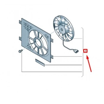 VW Golf7 A3 Leon Octavia 2013- Fan Motoru Davlumbazlı Oem No (5Q0121203DE)