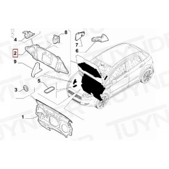 Grande Punto 2005- Motor Kaput İzalatörü Oem No (51750548)