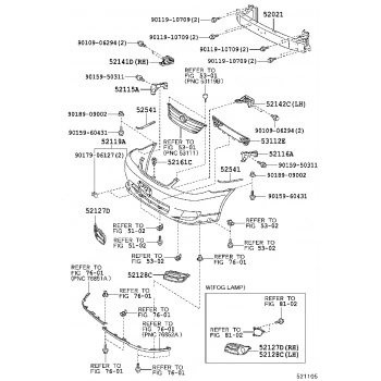 Toyota Corolla Sedan 2005-2007 Ön Tampon Demiri Oem No (52021-02080)