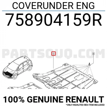Renault Duster 2010- Karter Muhafazası Oem No (758904159R)