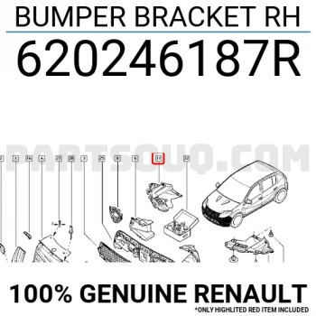 Dacia Sandero 2008 Ön Tampon Alt Koruyucu Sağ Oem No (620246187R)