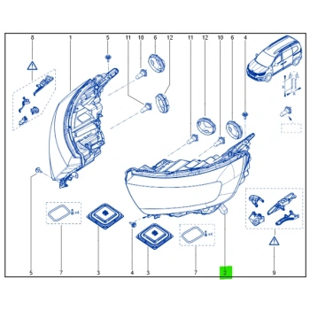 Kangoo Far Sol Combı 2021- Oem No (260604292)