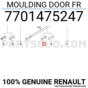 Megane Kapı Bandı Ön Sol 2003- Oem No (7701475247)