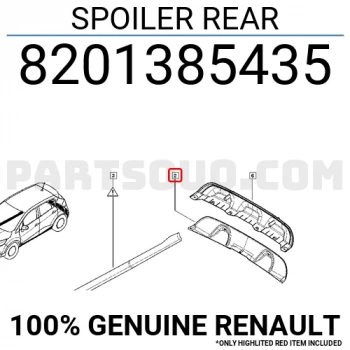 Captur Arka Tampon Bakaliti Siyah 2013- Oem No (8201385435)