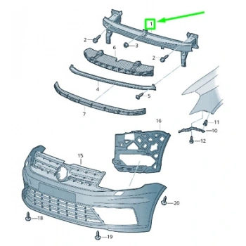 Caddy Ön Tampon Demiri 2015- Oem No (2K5807109)