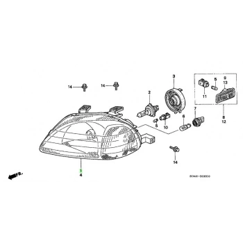 Civic 1999-2000 Far Sağ Oem No (33101S04B03)