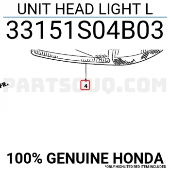 Civic 1999-2000 Far Sol Oem No (33151S04B03)