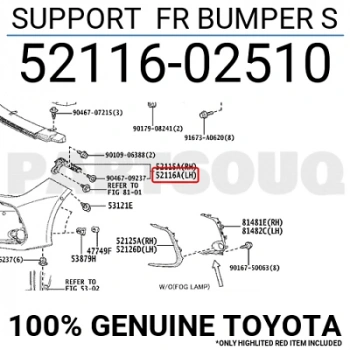 Corolla 2019- Ön Tampon Braketi Sol Oem No (52116-02510(Sa))