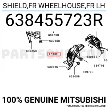Traffıc 2014- Çamurluk Davlumbazı Ön - Önü Sol Oem No (638455723R)