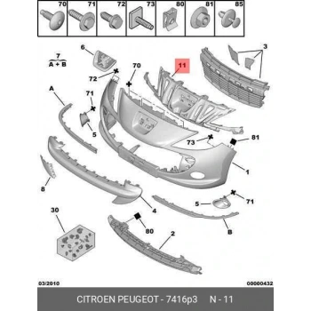 Peugeot 206 Plus 2008 Panjur Oem No (7416P3)