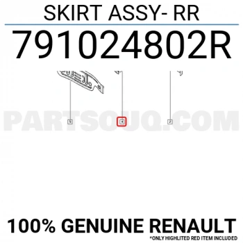 Clio Symbol Arka Panel İç 2012- Oem No (791024802R)