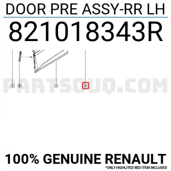 Megane Arka Kapı Sol Sedan 2016- Oem No (821018343R)