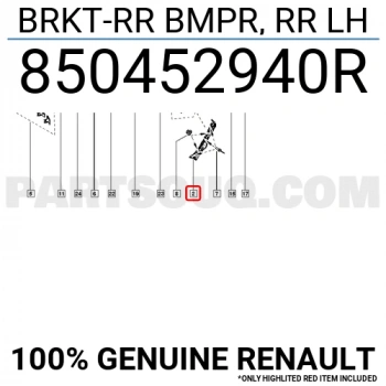 Clio Symbol Arka Tampon Braketi Sol 2017- Oem No (850452940R)