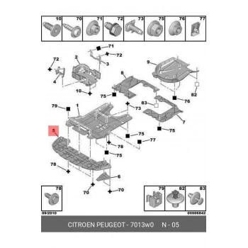 Ön Tampon Alt Bakalıt (Deflektör) Psa C4 B.M 09- (Oem No: 7013.W0)