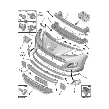 Tampon Panjuru Psa 207 07- (Oem No: 7422.C5)