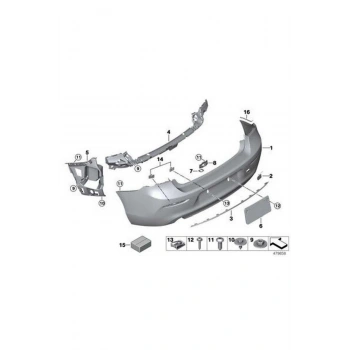 Bmw F20 Lci F21 Lci 2014 2018 Tampon Braketi  (Oem No:Bmw51117434705)