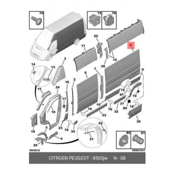 Çamurluk Arka Sol Psa Boxer Iıı B.M 06- (Oem No: 8503.Jw)