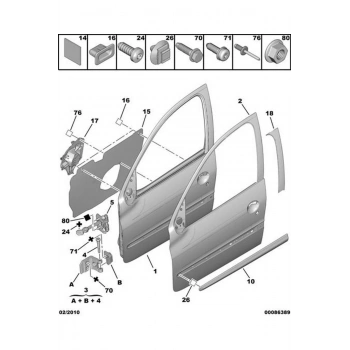 Sol Kapı Izolatörü Psa 206 B.M Oe-Psa (Oem No: 9365.C6)