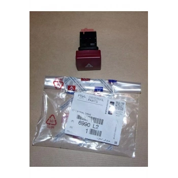 Dörtlü Flasör Dügmesı Psa Partner Tepee B.M 09- (Oem No: 6990.L2)