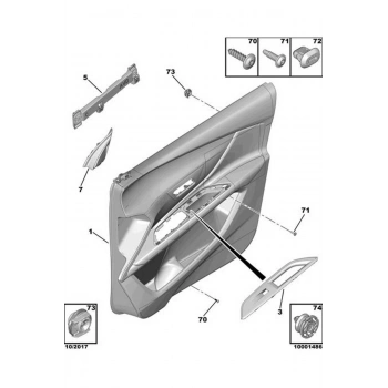 Kapı Döseme Klıpsı Psa 207/208/301/2008/3008 B.M 07- (Oem No: 8794.Za)