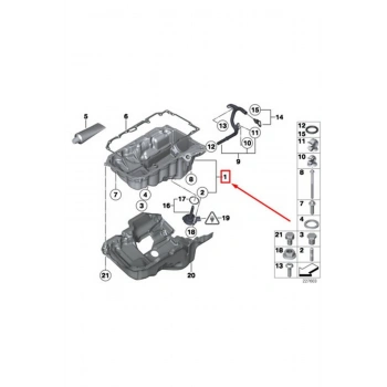 F20 F21 F22 F30 F31 F34 4F32 F33 F36 F07 F10 F11 2010 2018 Yan Karteri  (Oem No:11137812360)