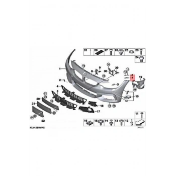 Bmw 4 Serisi F32 4F33 4F36 2012 2017 Tampon Ön Braketi Sol