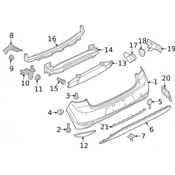 Volkswagen Golf Vıı Arka Tampon Çeki Demir Kapağı Astarlı 2012-  (Oem No:  5G6807441Gru)