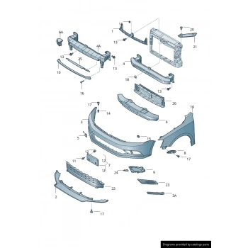 Volkswagen Jetta Arka Tampon Darbe Emici 2010- (Oem No:  5C6807248H)