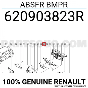 Renault Captur Ön Tampon Darbe Emici 2016- (Oem No:  620903823R)