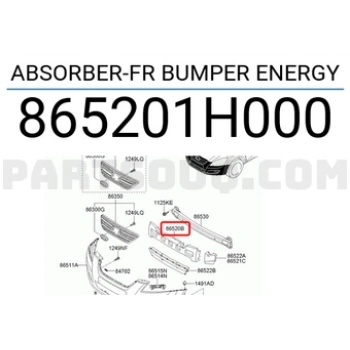 Kia Ceed Ön Tampon Darbe Emici 5 Kapı 2008 2009-  (Oem No:  865201H000)