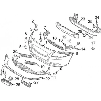 Volvo S40 V50 Ön Tampon Karlık 2007  (Oem No:  30744912)