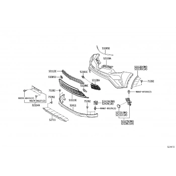 Toyota Rav 4 Ön Tampon Karlık Alt 2015-2019 (Oem No:  52711-42110)