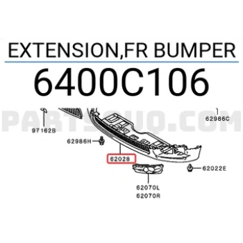 Mitsubishi Colt Ön Tampon Karlık 3/5 Kapı 2008- (Oem No:  6400C106)