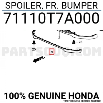 Honda Hrv Ön Tampon Karlık Alt 2015- (Oem No:  71110T7A000)