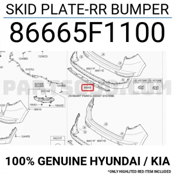 Kia Sportage Arka Tampon Karlık 2016- (Oem No:  86665F1100)