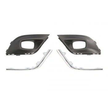 Renault Clio Ön Tampon Panjuru Delikli Nikelaj Bandlı Set Icon (Kare Sıs) 2016- (Oem No:  261A30735R)