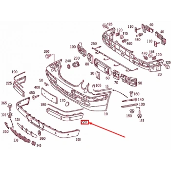 Mercedes W210 Ön Tampon Bandı Delikli Sol 1999-2002 (Oem No:  A21088515219999)
