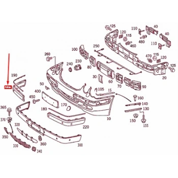 Mercedes W210 Ön Tampon Bandı Delikli Sağ 1999-2002 (Oem No:  A21088516219999)