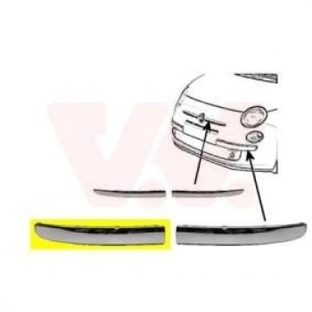 Fiat 500 Ön Tampon Bandı Nikelaj Alt Sağ 2007  (Oem No:  735511640)