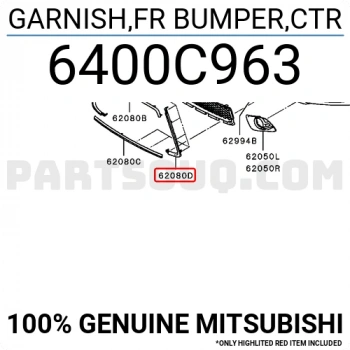 Mitsubishi Outlander/Asx Ön Tampon Bandı Nikelaj Sol 2010- (Oem No:  6400C963)