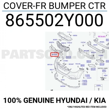 Hyundai İx35 Ön Tampon Panjur Bandı Siyah 2009- (Oem No:  865502Y000)