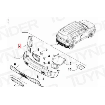 Jeep Renegade Arka Tampon Astarlı Sol 2013- (Oem No:  735684334)