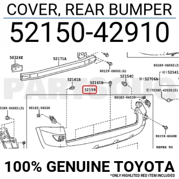 Toyota Rav 4 Arka Tampon Astarlı 2009- - (Oem No:  5215042910)
