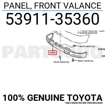 Toyota Hilux Ön Tampon Alt 2001 2003- (Oem No:  5391135360)