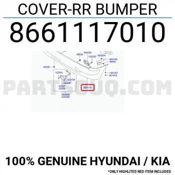 Hyundai Matrix Arka Tampon 2002- (Oem No:  8661117010)